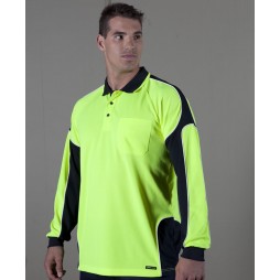 Hi Vis Long Sleeve Arm Panel Polo