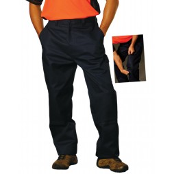 Men's Cotton Drill Cargo Pants With Knee Pads