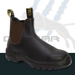 Full Grain Claret Leather - V Cut Elastic Sided Boot