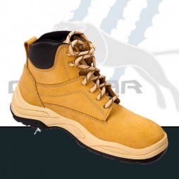 Wheat Leather Nubuck - Lace Up Collar Boot